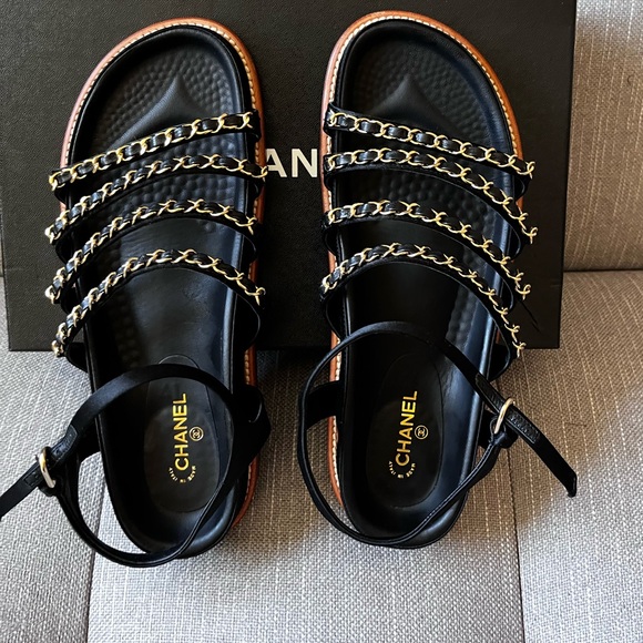 Chanel Chain Link Sandals - Picture 3 of 7